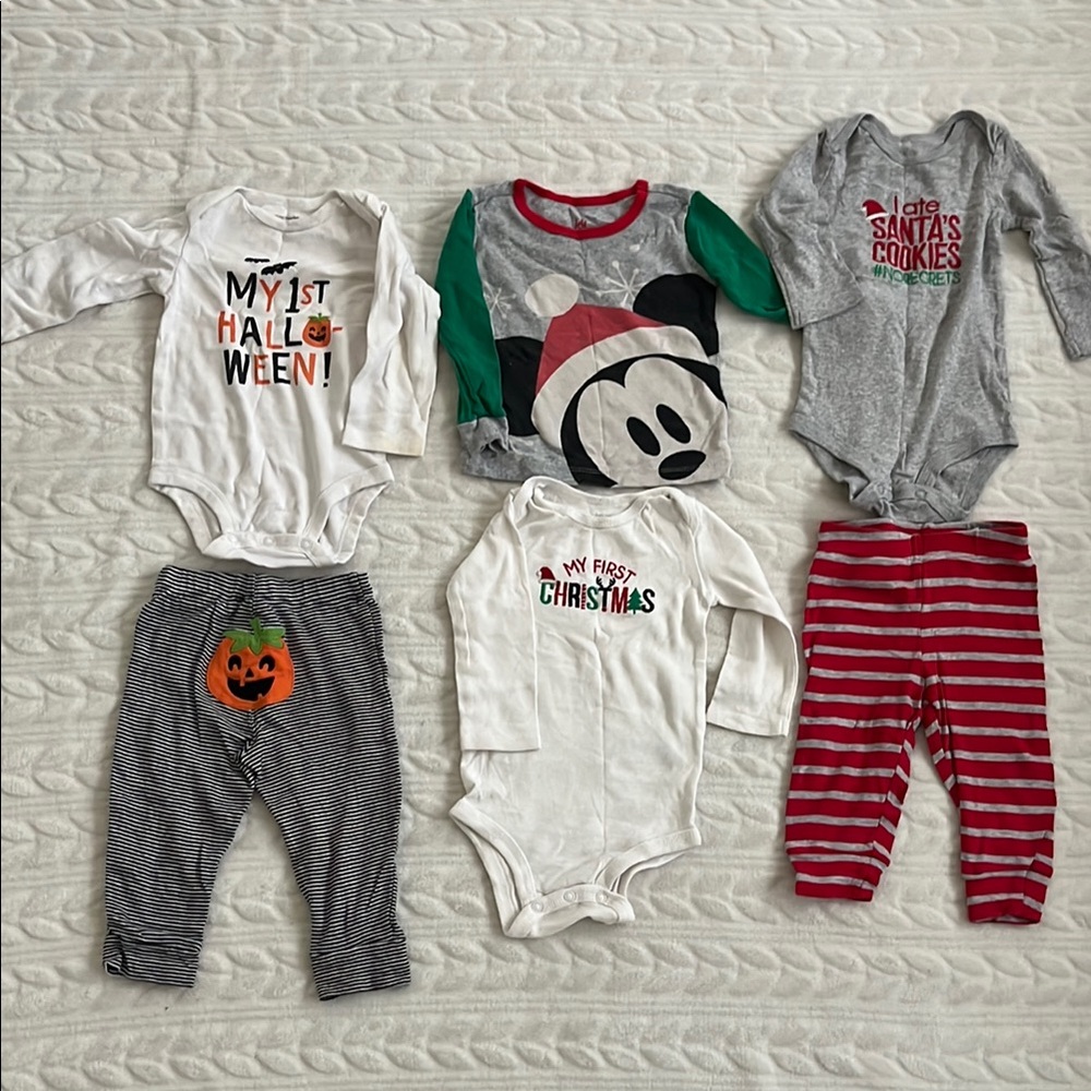 Baby Holiday Onesies and Pants Set